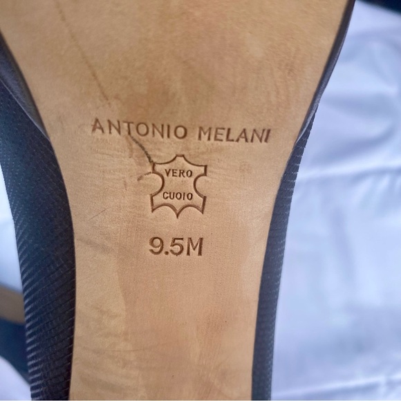 Antonio Melani Black Peep-Toe Heels Size 9.5M. - Picture 3 of 8